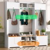 Sapphtopaz 4-in-1 Modern Hall Tree with Storage Shoe Bench & Adjustable Shelf Entryway Bench with 7 Hooks & 8 Cubbies for Entryway, Hallway - 4 of 4