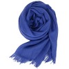 Anna-Kaci Lightweight Solid Cotton Linen Scarf Large Long Gauze Beach Wrap Shawl 78 Inches - 2 of 4