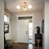 LLHZSY 3-Light Dimmable Semi Flush Mount Ceiling Light with Globe Opal Glass Shade -23 3/5" Wide, Gold - 3 of 4