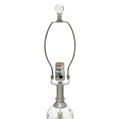 Elegant Silver Crystal Drop Floor & Table Lamp Trio Set with White Shades