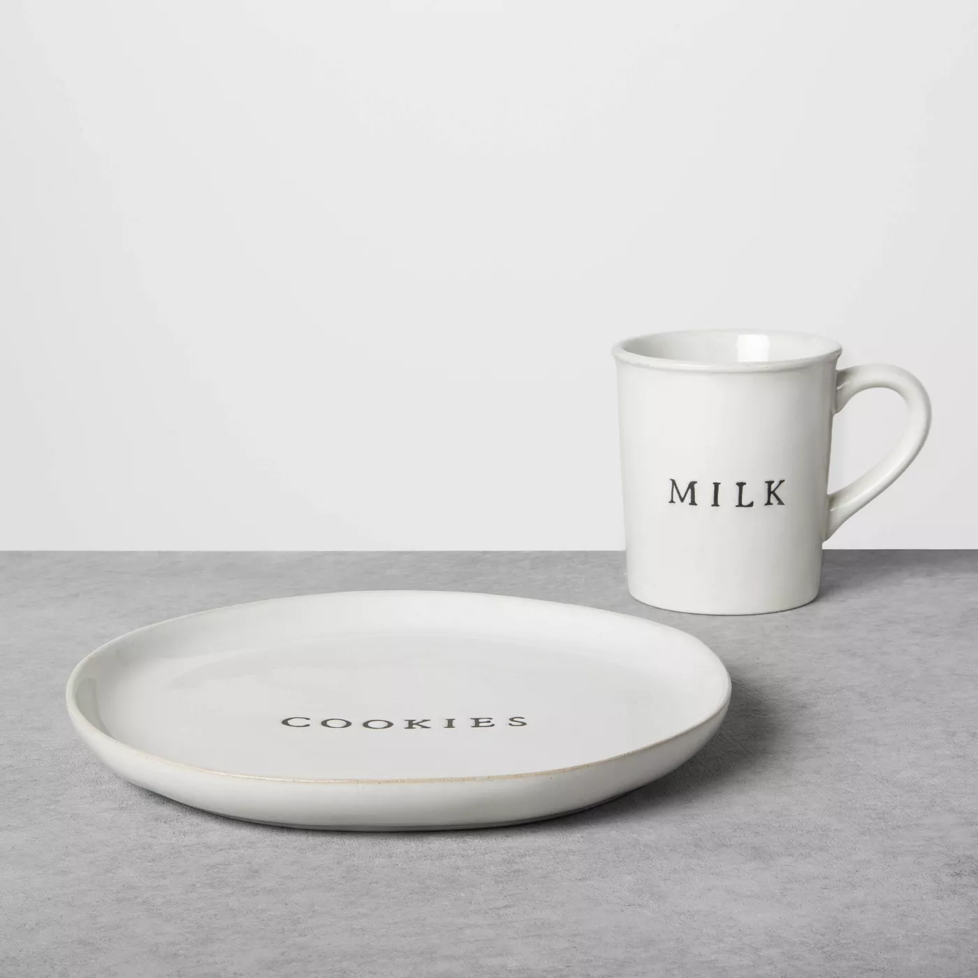 Cookie Plate & Milk Set Sour Cream - Hearth & Hand™ with Magnolia - image 1 of 2