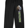 Beetlejuice Betelgeuse Face & Logo Men's Black Sleep Pajama Pants - 2 of 4