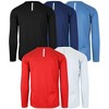 Galaxy By Harvic Men's Long Sleeve Moisture-Wicking Quick Dry Performance Crew Neck Tee- 5 Pack - 2 of 2