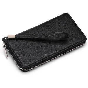 Clotth Womens RFID Blocking Wallet - Large Capacity PU Leather Zip Around Clutch with Detachable Wristlet, Easy to Use for Daily & Travel - 1 of 4