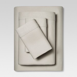 Linen Blend Sheet Set (Full) Gray - Threshold