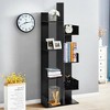 Costway 8-Tier Bookshelf Bookcase w/8 Open Compartments Space-Saving Storage Rack White/Black - image 4 of 4