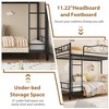 Bunk Bed Twin over Twin, Heavy Duty Metal Bunk Bed with Safety Guardrail & Ladder, 400 LBS Weight Capacity,Noise Free, No Box Spring Needed - 4 of 4
