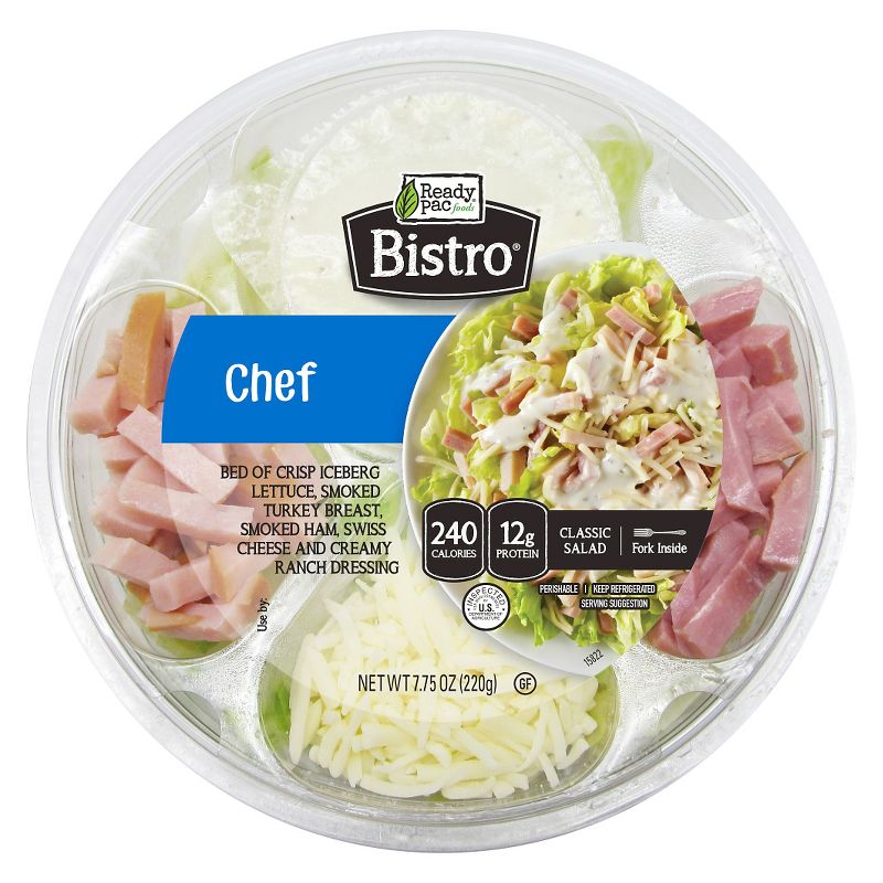 Ready Pac Foods Bistro Chef Salad Bowl - 7.75oz, 1 of 2