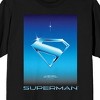 Superman 2025 Chrome Logo Last Son Of Krypton Adult Black Crew Neck Short Sleeve T-shirt - 2 of 3