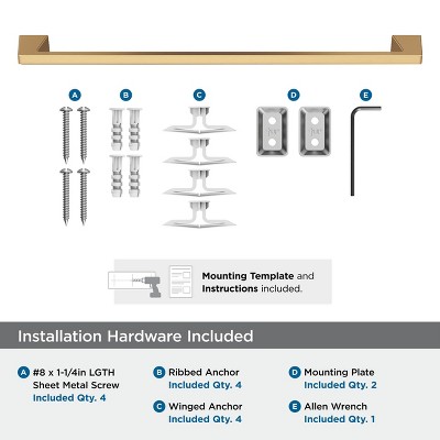Champagne Bronze 24-Inch Wall Mounted Towel Bar