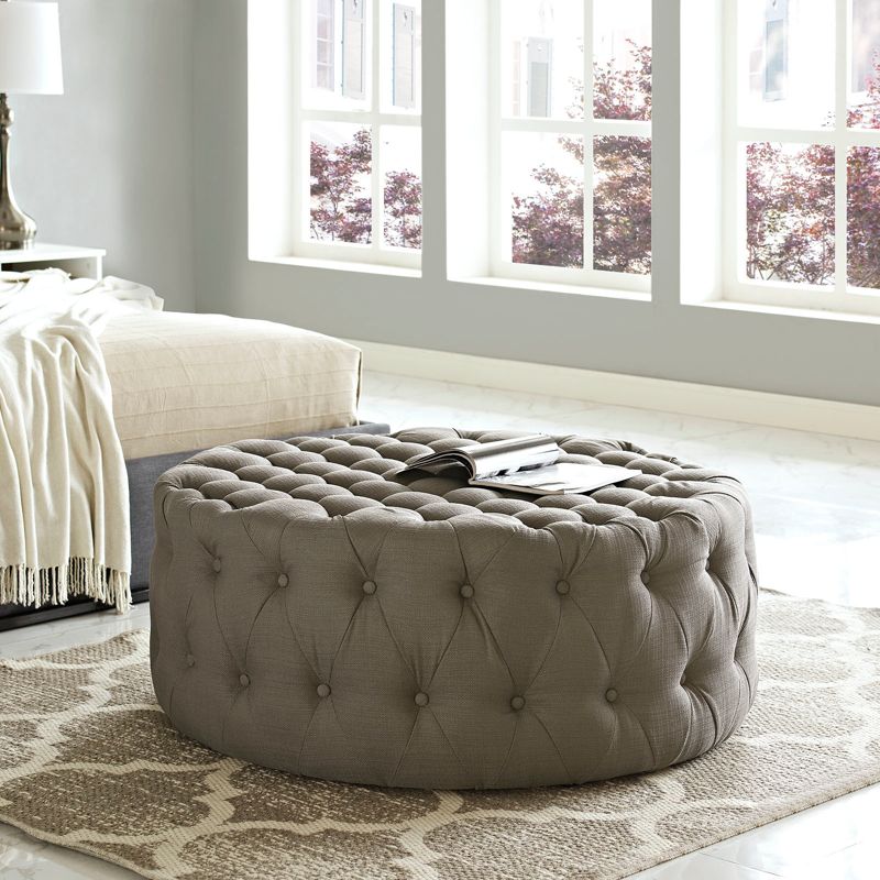 Amour Upholstered Fabric Ottoman - Modway, 6 of 7