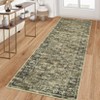 Washable Vintage Living Room Rugs, Distressed Floral Print Non Slip Bedroom Rugs, Low Pile Stain Resistant Accent Large Carpet for Home Office - 3 of 4