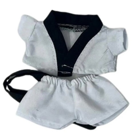 Детские куклы Doll Clothes Superstore Karate Outfit with Black Belt for 17.5 cm Collectible Monster Dolls – White Martial Arts Uniform