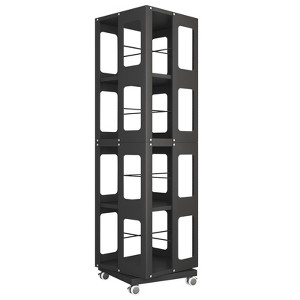 Sapphtopaz 4-Tier Rotating Storage Rack with 360° Wheels All-Steel Versatile Display Shelf Utility Spacious Bookshelf for Living Room, Bedroom - 1 of 4