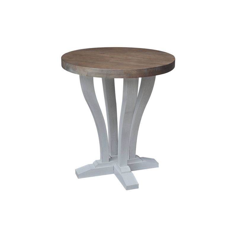 Lacasa Solid Wood Round End Table Sesame/Chalk - International Concepts, 3 of 9