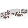 Christopher Knight Home Malcolm Outdoor 5 Seater Acacia Wood Sectional Sofa Set with Coffee Table and Cushions - 2 of 4