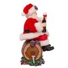 Kurt Adler 10.5 Inch Fabriché Santa Sitting on Wine Barrel - image 2 of 4