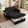 Contemporary Velvet Sleeper Sofa with Hidden Laptop Desk and USB Port for Living Room -3irtyhousy - 3 of 4