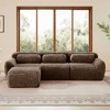 L-Shaped Sectional Sofas with Throw Pillows, 32D High-Density Sponge, and Movable Ottoman - 3 of 4