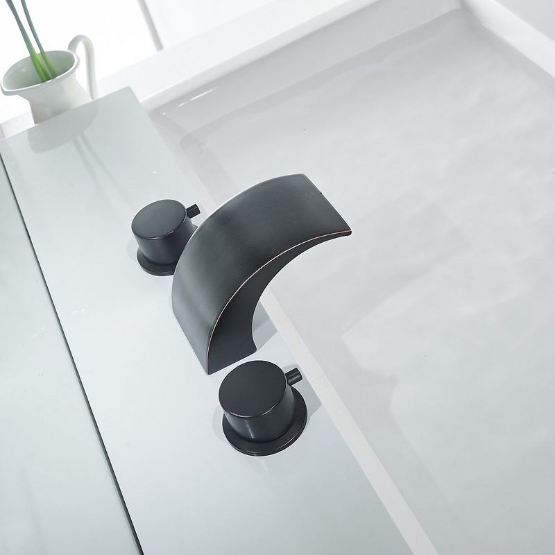 BWE 8 in. Widespread 2-Handle Bathroom Faucet With Led Light in Oil Rubbed Bronze, 3 of 8