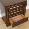Vynxaria Brown Cherry Nightstand ¨C Transitional Elegance with Modern Features - 4 of 4