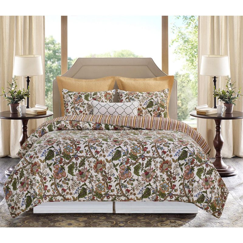 C&F Home Amara Cotton Floral Quilt Set  - Reversible and Machine Washable, 2 of 10