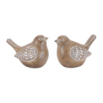 Resin Bird Figurines (Set of 2)