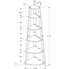 TOAOTBNBO 5 Tier Ladder Bookshelves with Thick Panel, Narrow Storage Bookcase for Display Modern Corner Shelf for Small Space - 3 of 4