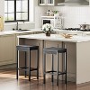 Acoinel Bar Stools, Set of 2 Bar Chairs, 24.8-Inch Height Stools, Breakfast Bar Stools, Kitchen Stools, 2" Thick Upholstery, for Kitchen, Black - 4 of 4
