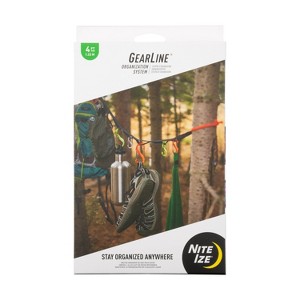 Nite Ize GearLine Hanging Organization System - for Camping, Hiking & Outdoor - Webbing Line with S-Biner Clips & Bendable Gear Ties - Multicolor - 1 of 4