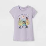 Girls' Disney Princess Magic Short Sleeve Graphic T-Shirt - Purple
