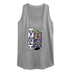 Women's - Teenage Mutant Ninja Turtles - Donatello, Raphael, Leonardo, & Michelangelo Graphic Racerback Tank - 1 of 4