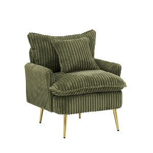 Ridstar Single Chair For Living Room & Bedroom-Green - 1 of 4