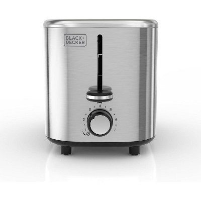 Stainless Steel 2-Slice Toaster with Wide Slots and Crumb Tray