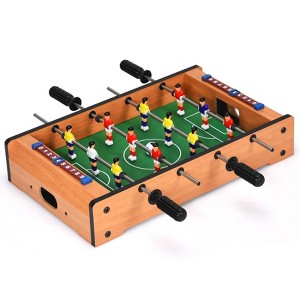 Gymax Foosball Table Table Top Soccer Game for Arcades and Scoreboards Mini Indoor Soccer Set for Kids Family Night Party Game Room - 1 of 4