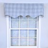 RLF Home 100% Cotton Gingham Regal With Poly/Cotton Ivory lining Rod Pocket Valance 50" x 17" Blue - 2 of 4