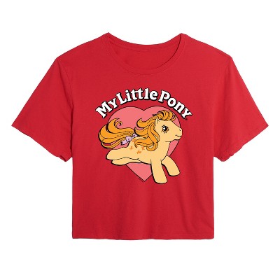 Women's - My Little Pony - Retro Heart Logo Cropped Graphic T-Shirt