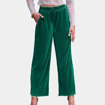 Women's Emerald Pleated Straight Leg Pants - Cupshe