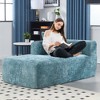 37.5'' Chenille Minimalist Loveseat Sofa with Sleeper and Ergonomic Deep Seat - 3 of 4