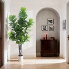 Coucheta 5/6/7ft Artificial Fiddle Leaf Fig Tree with Planter, Realistic Faux Indoor Outdoor Plant for Home Office Living Room Decor - 4 of 4