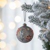 Whisen D3.9" Christmas Ball Ornaments, Glass Decorative Hanging Ball Christmas Tree Ornaments, Set of 6 - 3 of 4