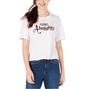 Carbon Copy Womens Girl Almighty Graphic T-Shirt, White, Medium - 1 of 1