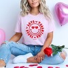 S.W.Smiley Peace Love Valentine Smiley - Women's Short Sleeve Graphic T-Shirt - 3 of 4