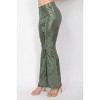 Slickblue Women's Sequined Fit & Flare Pants Deep Rose/Olive, Midrise Elastic Waist, Full Length, Formal Style, Size S-L - 4 of 4