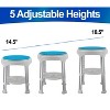5 Star Super Deals Adjustable Shower Stool w/ Non-Slip Rotating Seat & Storage Tray Height-Adjustable Swivel Bathroom Chair for Elderly and Disabled - 2 of 4