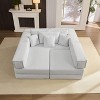 VASIP 118" Modular Sectional Sofa ,L-Shaped Oversized Corduroy Couch with 6 Pillows ,DIY Combination Sofa for Living Room, Apartment,White - 2 of 4