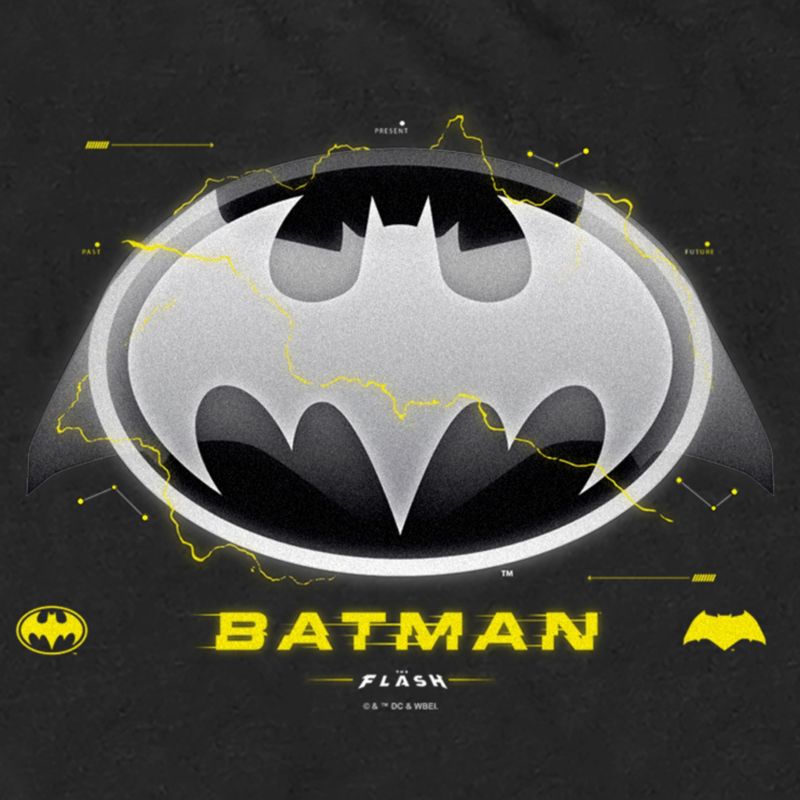 Men's The Flash Lightning Batman Logo T-Shirt, 2 of 6