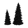 Roman 11.5 Inch Black Glitter Tree Set Halloween Set Of Two Tree Sculptures - 2 of 3