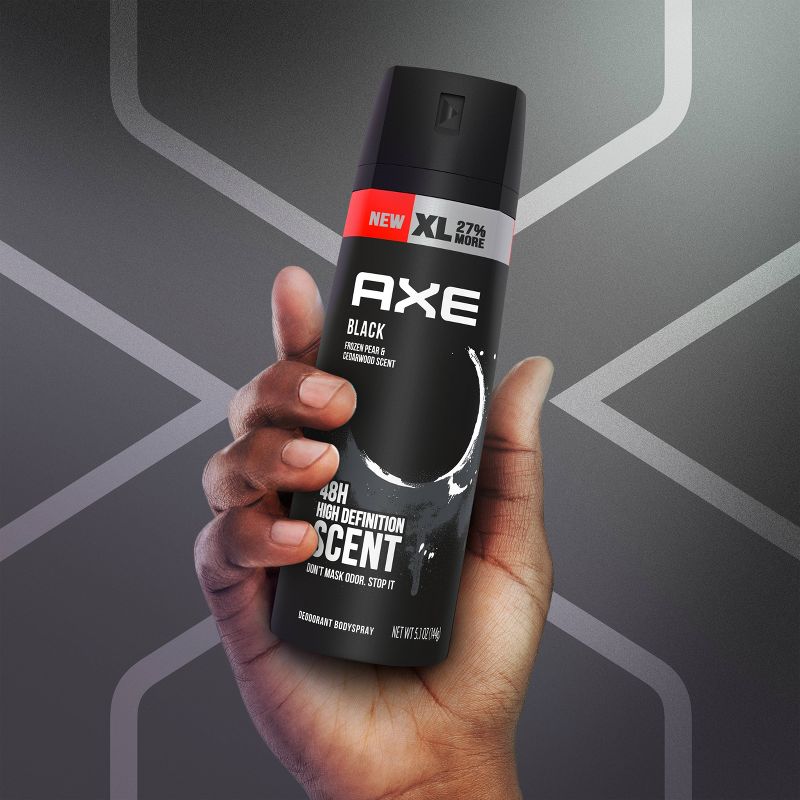 Axe Black Deodorant Body Spray - Floral/Woodsy/Fresh/Fruity/Cedar Scent - 5.1oz, 5 of 7