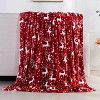 Elegant Comfort Velvet Touch Ultra Plush Christmas Holiday Printed Fleece Throw/Blanket - 4 of 4